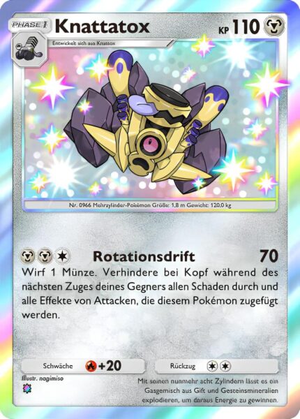 Knattatox-106-072-A2b-Glänzendes-Festival-Pokémon-TCG-Sammelkartenspiel-Pocket-Full-Shiny-Schillernd-Karte-Deutsch