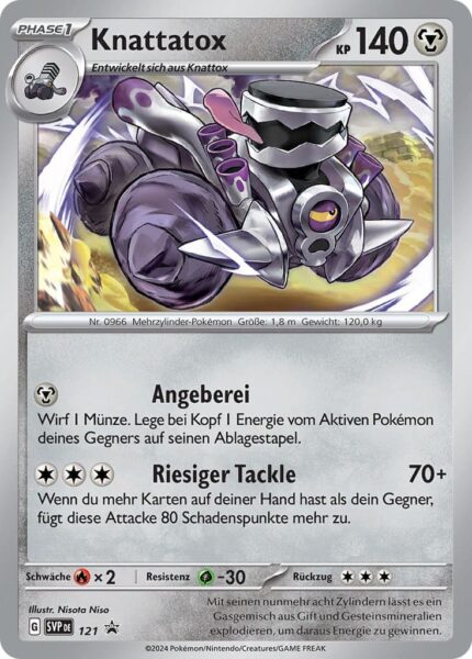 Knattatox-SVP-DE-121-Black-Star-Promokarte-Pokémon-Karte-TCG-Sammelkartenspiel