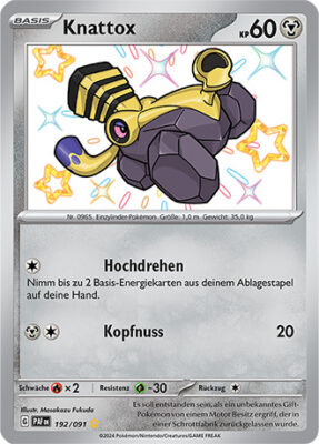 Knattox_192-091_PAF-DE_Shiny_Schillernd_Paldeas-Schicksale_Pokémon-Karte_Deutsch