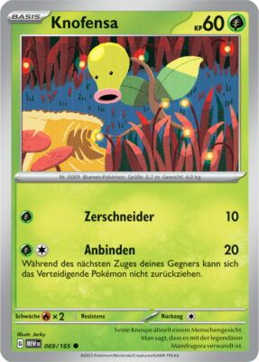 Knofensa_069-165-Pokémon-Karmesin-Purpur-151-MEW-DE-Pokémon-Karte-Karten-Deutsch