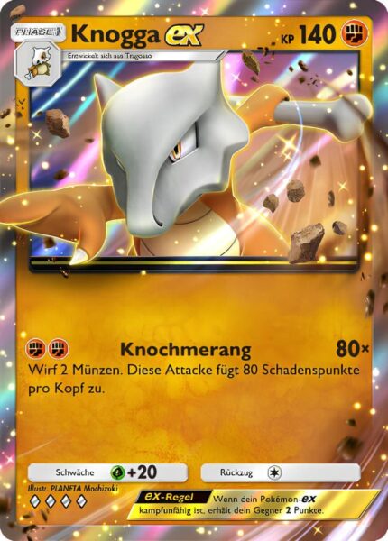 Knogga-ex-153-Pokémon-TCG-Sammelkartenspiel-Pocket-Unschlagbare-Gene-Digitale-Karte-2024