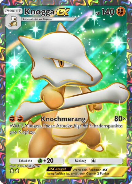Knogga-ex-264-Pokémon-TCG-Sammelkartenspiel-Pocket-Unschlagbare-Gene-Digitale-Karte-Full-Art-2024