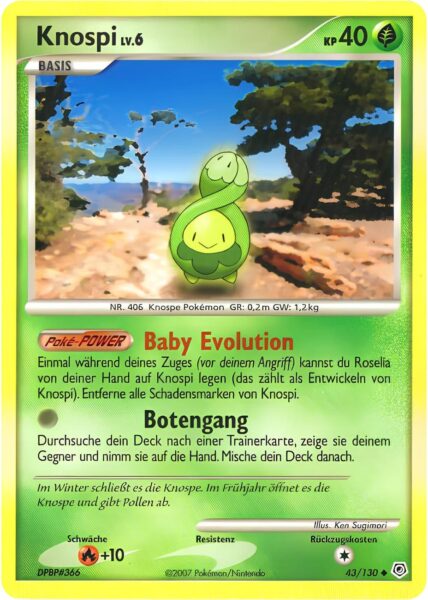 Knospi-43-130-Diamant-Perl-Baby-Pokémon-Karte-Deutsch-TCG-Sammelkartenspiel