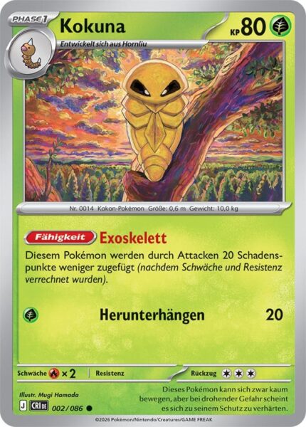 Kokuna-002-086-Wachsendes-Chaos-Pokémon-Karte-Deutsch