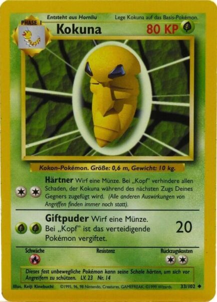 Kokuna_33-102_Basis-Set_Grundset_Pokémon-Karte