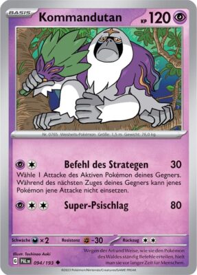 Kommandutan_094-193_Entwicklungen-in-Paldea_Pokémon-Karte
