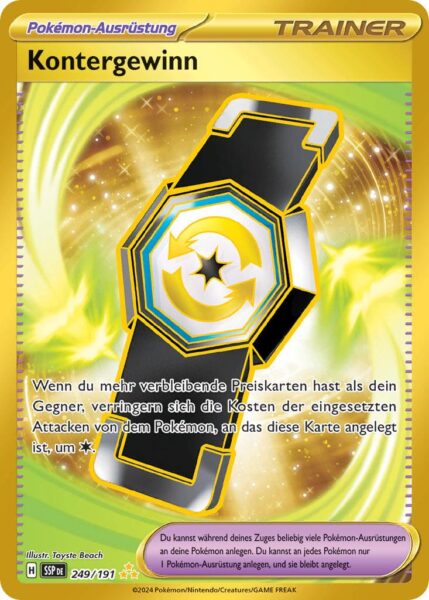 Kontergewinn-249-191-SSP-DE-Karmesin-Purpur-Stürmische-Funken-Gold-Hyper-Rare-Pokémon-Karte-Deutsch-TCG