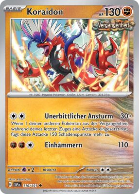 Koraidon-116-191-SSP-DE-Karmesin-Purpur-Stürmische-Funken-Pokémon-Karte-Deutsch-TCG