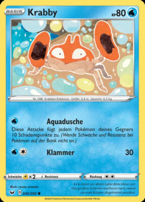 Krabby-042-Schwert-Schild-Pokémon-Karte