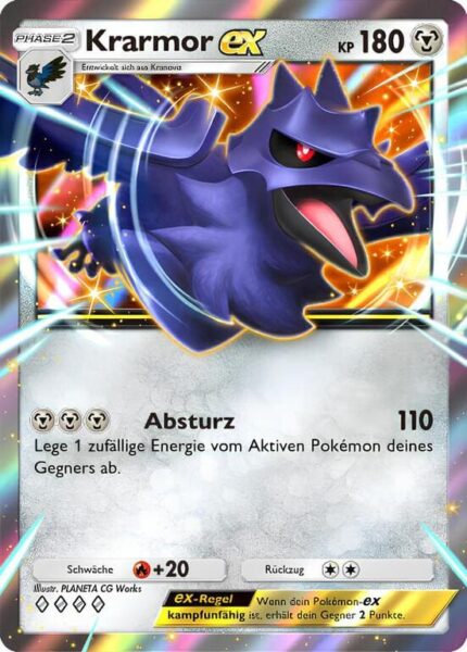 Kramor-ex-124-155-B3-Pulsierende-Aura-Pokémon-TCG-Sammelkartenspiel-Pocket-Karte-Deutsch