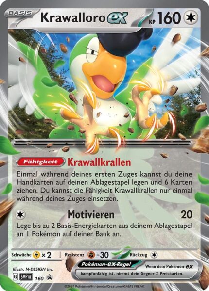 Krawalloro-ex-SVP-DE-160-Black-Star-Promokarte-Pokémon-Karte-TCG-Sammelkartenspiel