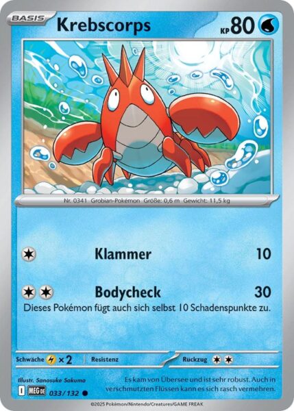 Krebscorps-033-132-MEG-DE-Mega-Entwicklung-Pokémon-Karte-Deutsch