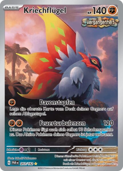 Kriechflügel-203-182-Karmesin-Purpur-Paradoxrift-Illustration-Rare-Pokémon-Karte