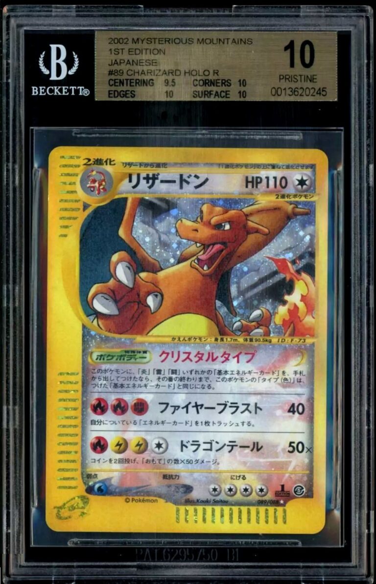 Kristall-Glurak-089-Mysterious-Mountains-Pokémon-Karte-Japanese-BGS-10
