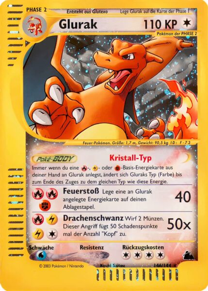 Kristall-Glurak-146-144-Skyridge-Holo-Pokémon-Karte-Deutsch-2003-1