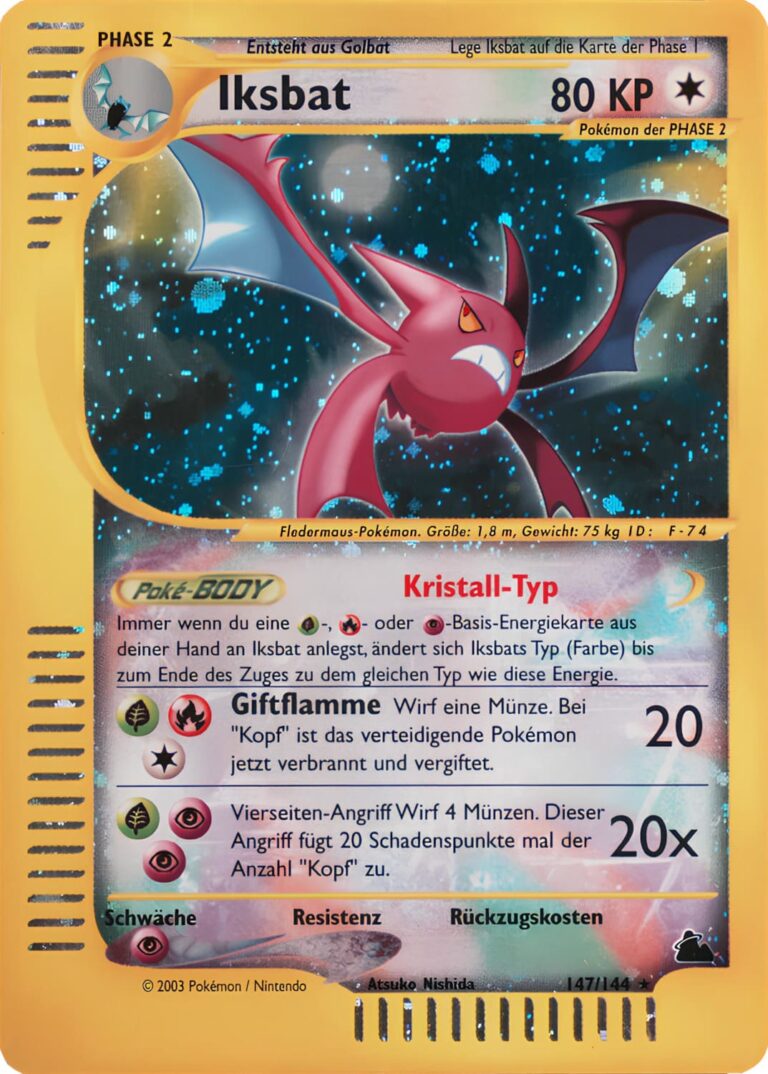 Kristall-Iksbat_147-144_Skyridge-Holo-Pokémon-Karte_Deutsch_2003