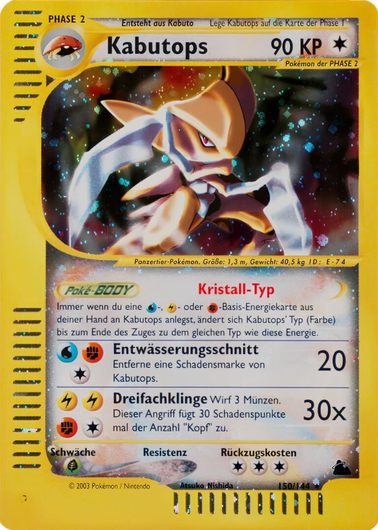 Kristall-Kabutops_150-144_Skyridge-Holo-Pokémon-Karte_Deutsch_2003