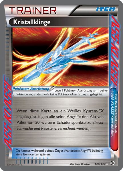 Kristallklinge_138-149_ASS-KLASSE-Trainer_Pokémon-Karte_Schwarz-Weiss-Überschrittene-Schwellen