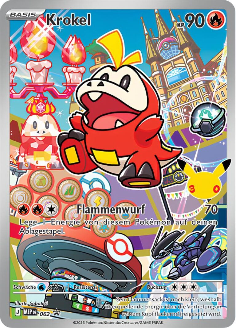 Krokel-MEP-062-Promo-Pokémon-Karte-30.-Jubiläum-30th-Anniversary-Erste-Partner-Kollektion-Serie-2