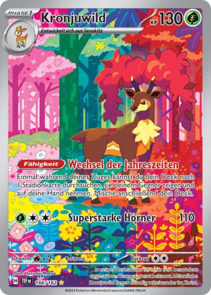Kronjuwild-166-162-Karmesin-Purpur-Gewalten-der-Zeit-Illustration-Rare-Pokémon-Karte