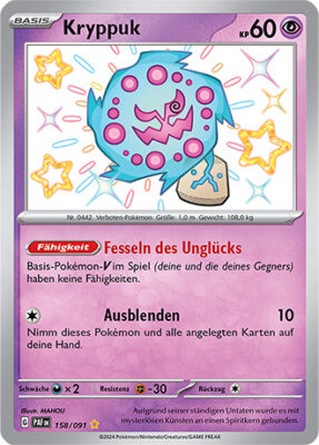 Kryppuk_158-091_PAF-DE_Shiny_Schillernd_Paldeas-Schicksale_Pokémon-Karte_Deutsch