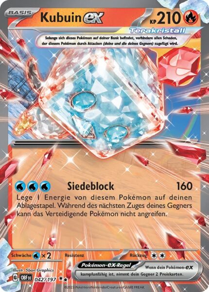 Kubuin-ex-042-197-Obsidianflammen-Pokémon-Karte-Deutsch