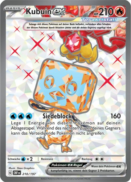 Kubuin-ex_210-197_OBF_Obsidianflammen_Obsidian-Flames_Terakristall-Pokémon-Karte_Deutsch