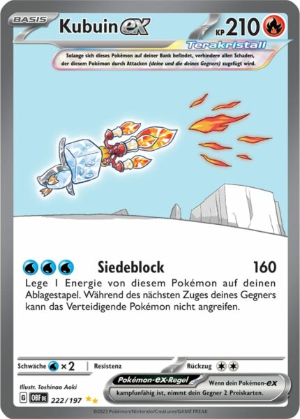 Kubuin-ex_222-197_OBF_Obsidianflammen_Obsidian-Flames_Pokémon-Karte_Deutsch