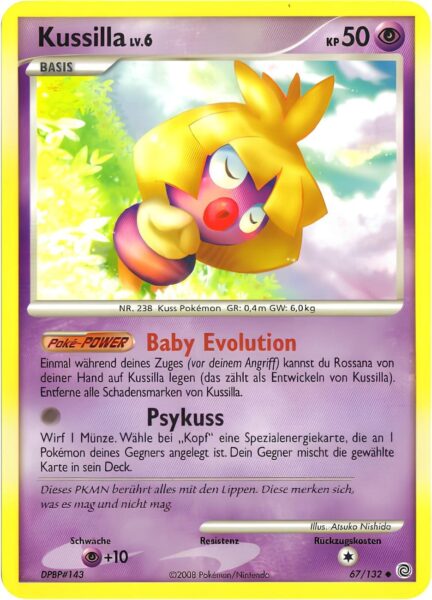 Kussilla-67-132-Rätselhafte-Wunder-Baby-Pokémon-Karte-Deutsch-TCG-Sammelkartenspiel