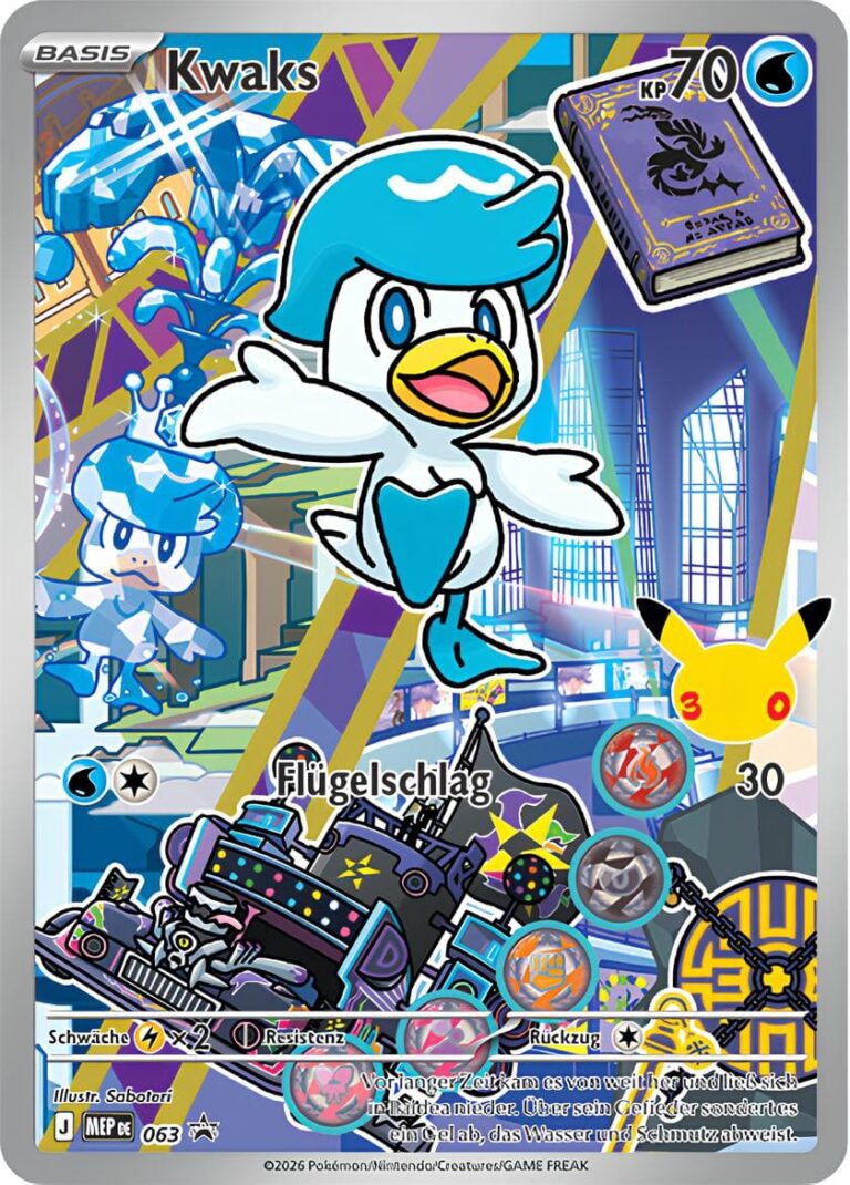 Kwaks-MEP-063-Promo-Pokémon-Karte-30.-Jubiläum-30th-Anniversary-Erste-Partner-Kollektion-Serie-2
