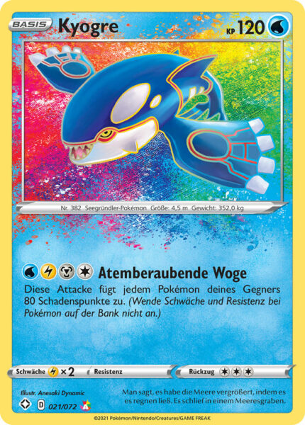 Kyogre-021-072-Glänzendes-Schicksal-Atemberaubende-Amazing-Rare-Pokémon-Karte