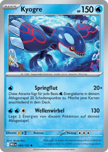 Kyogre-034-132-MEG-DE-Mega-Entwicklung-Pokémon-Karte-Deutsch