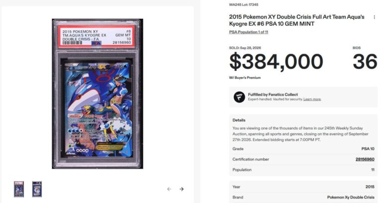 Kyogre-EX-6-Double-Crisis-Pokémon-Karte-PSA-10-Preis-Wert-Oktober-2026