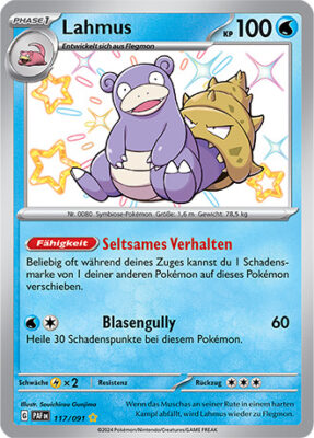 Lahmus_117-091_PAF-DE_Shiny_Schillernd_Paldeas-Schicksale_Pokémon-Karte_Deutsch
