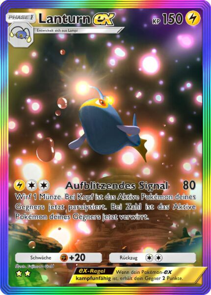 Lanturn-ex-204-161-Weisheit-von-Meer-und-Himmel-A4-Pokémon-TCG-Sammelkartenspiel-Pocket-Karte