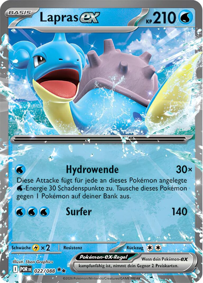 Lapras-ex-022-088-Optimale-Ordnung-Pokémon-Karte-Deutsch