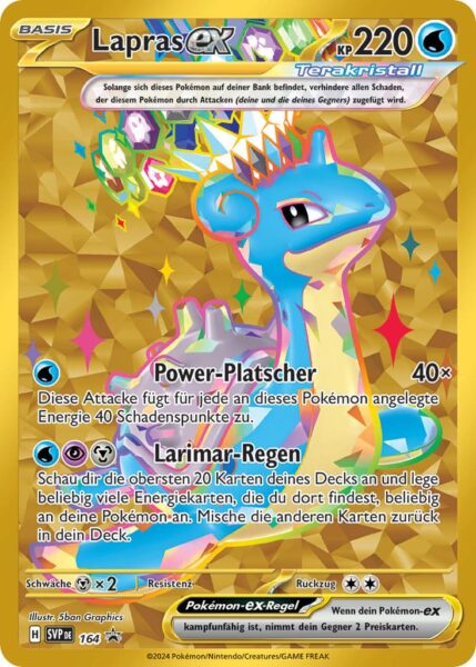 Lapras-ex-SVP-DE-164-Black-Star-Promo-Karte-Gold-TCG-Sammelkartenspiel