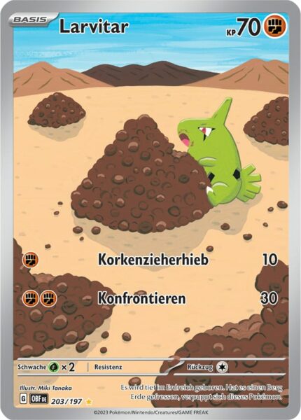 Larvitar_203-197_OBF_Obsidianflammen_Obsidian-Flames_Pokémon-Karte_Deutsch