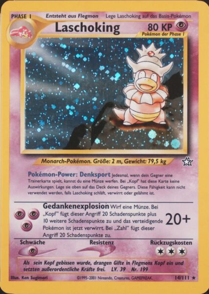 Laschoking_14-111_Neo-Genesis_Pokémon-Karte_Deutsch