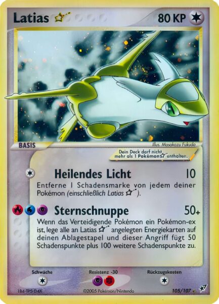 Latias-Goldstar-105-107-EX-Deoxys-Pokémon-Karte-Deutsch