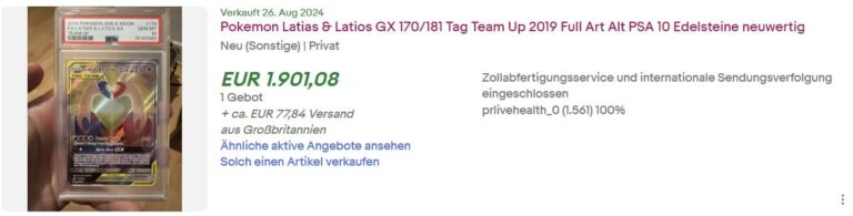Latias-Latios-GX-170-181-Team-Up-Pokémon-Kart-PSA-10-TCG-Top-Verkäufe--Höchspreise-Preis-eBay-August-2024