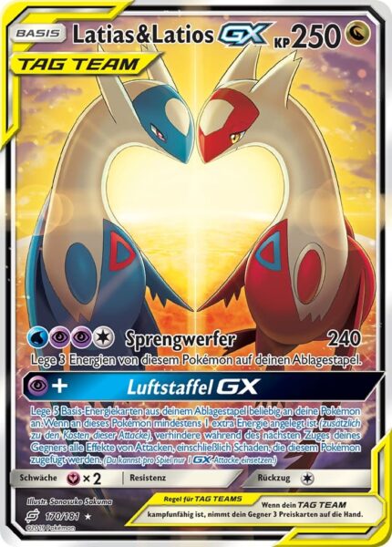 Latias-Latios-GX-Tag-Team-Alternate-Art-170-181-Teams-sind-Trumpf-Pokémon-Karte-Deutsch
