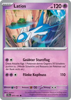 Latios-077-191-SSP-DE-Karmesin-Purpur-Stürmische-Funken-Pokémon-Karte-Deutsch-TCG