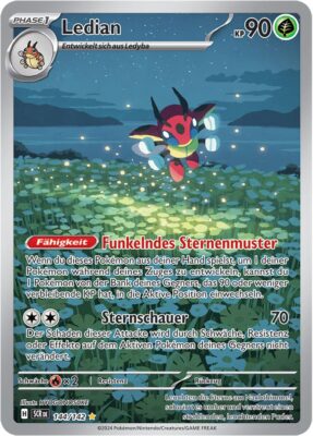 Ledian-144-142-Karmesin-Purpur-Stellarkrone-Illustration-Rare-Pokémon-Karte-Deutsch-TCG-Sammelkartenspiel-2024