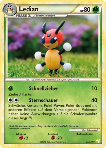 Ledian-25-123-Heartgold-Soulsilver-Pokémon-Karte-Deutsch