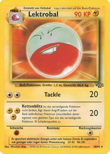 Lektrobal-18-64-Dschungel-Pokemon-Karte-Deutsch-1999