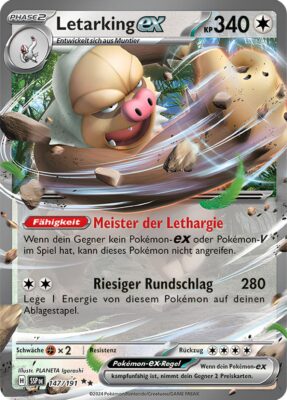 Letarking-ex-147-191-Karmesin-Purpur-Stürmische-Funken-Pokémon-Karte-Deutsch