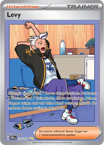 Levy-172-131-Prismatische-Entwicklungen-Secret-Special-Illustration-Rare-Pokémon-Karte-Deutsch-Karmesin-Purpur-TCG-Sammelkartenspiel