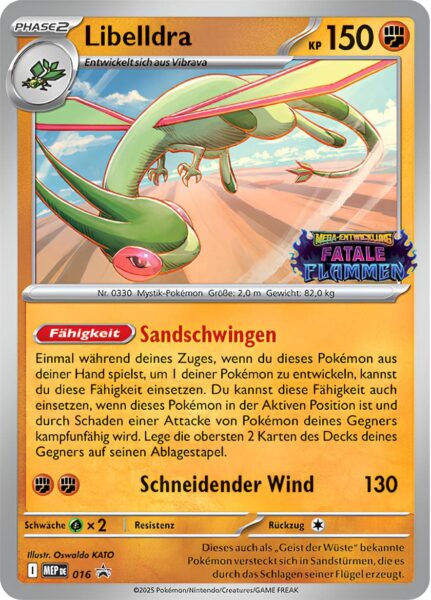 Libelldra-MEP-DE-016-Fatale-Flammen-Prerelease-Pokémon-Karte-Deutsch