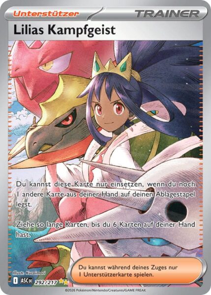Lilias-Kampfgeist-292-217-ASC-DE-Erhabene-Helden-Illustration-Rare-Pokémon-Karte-Deutsch